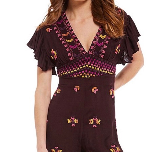 Free People Cleo Jumpsuit Sz 2 - Picture 3 of 6